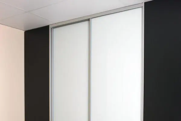 White vinyl gloss wardrobe doors Adelaide