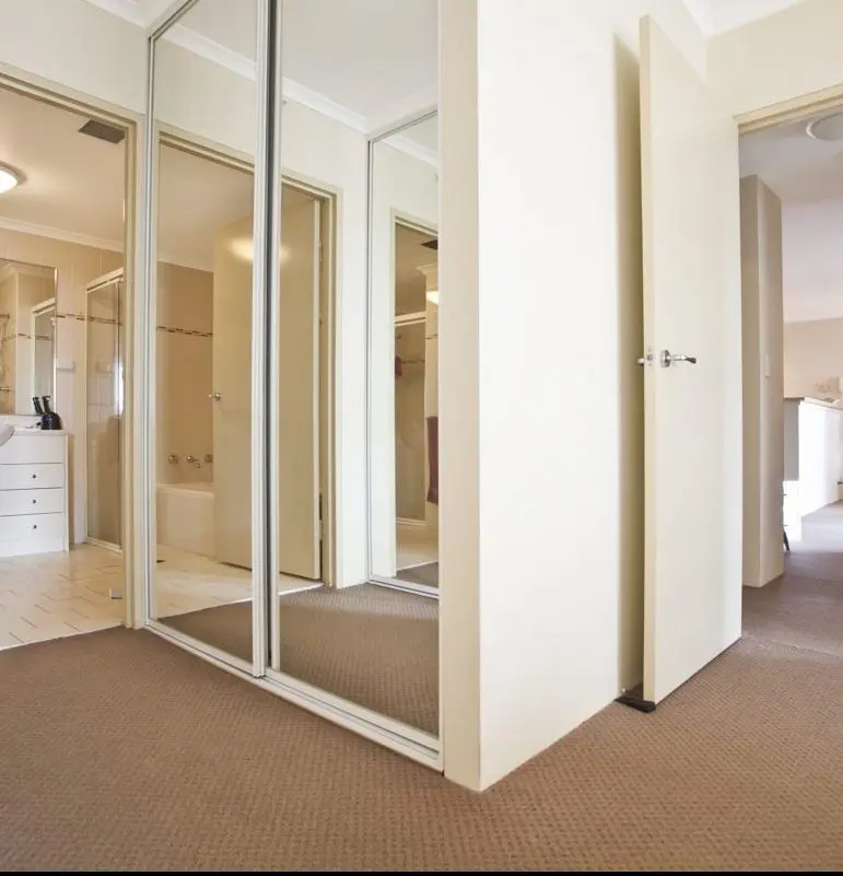 Sliding mirror wardrobe doors Adelaide with aluminium frame